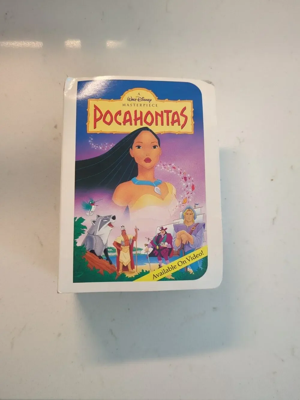 1995 McDonalds Disney Masterpiece Pocahontas VHS Box & Figure Happy Meal Toy
